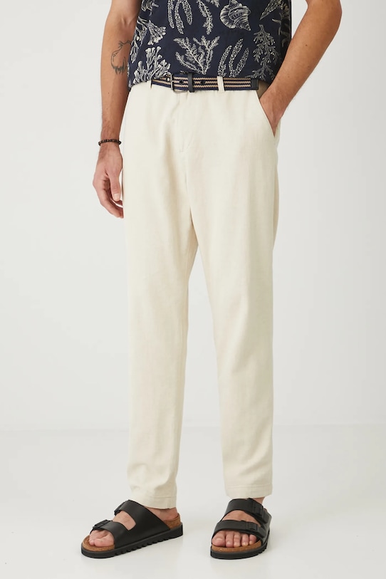 

Брюки с добавлением льна Medicine, бежевый