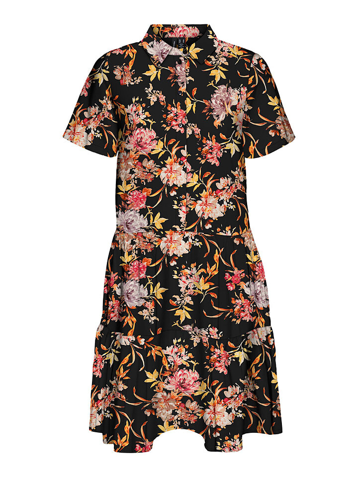 

Короткое платье Vero Moda Jeanett, цвет schwarz/bunt