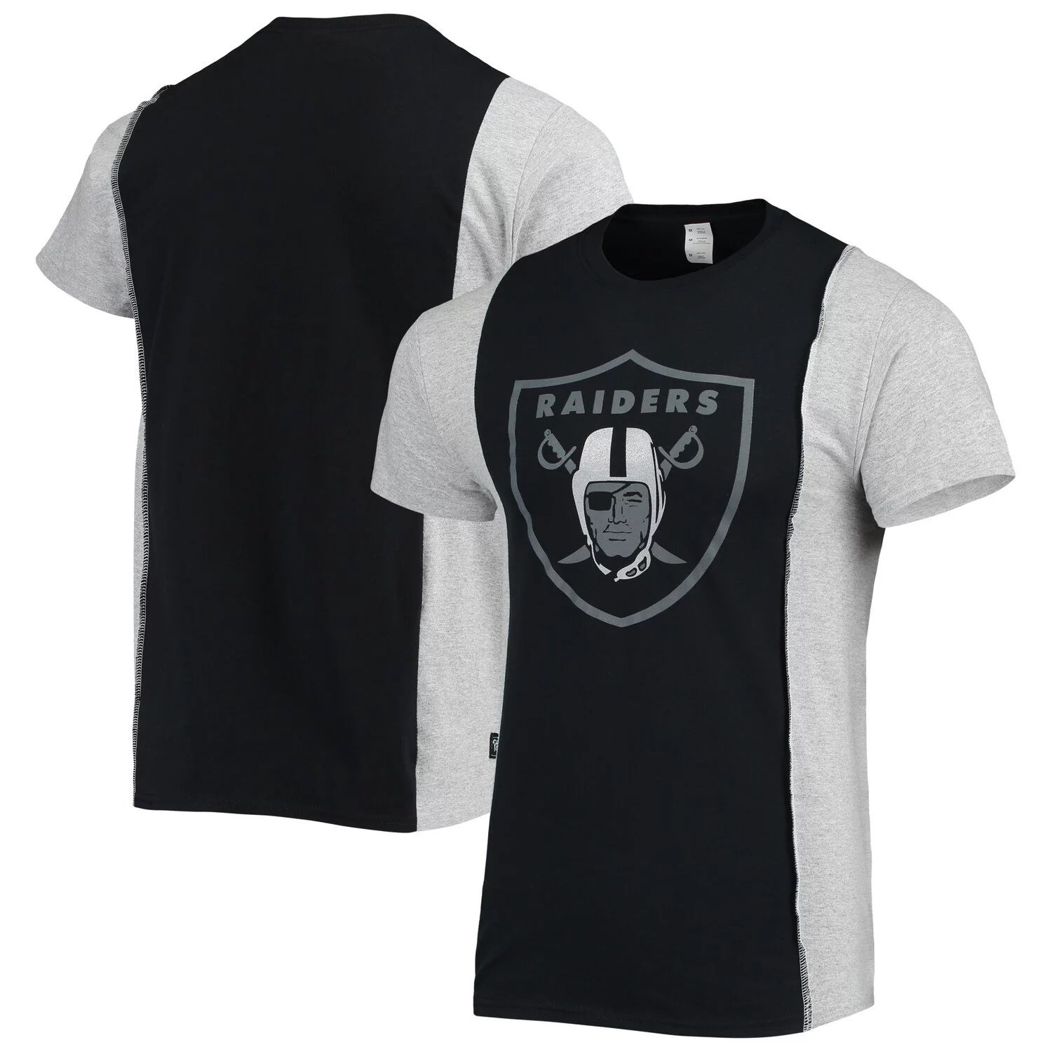 

Мужская футболка Refried Apparel черного/серого цвета с мелированием Las Vegas Raiders, экологически чистая футболка с разрезом, Черный, Мужская футболка Refried Apparel черного/серого цвета с мелированием Las Vegas Raiders, экологически чистая футболка с