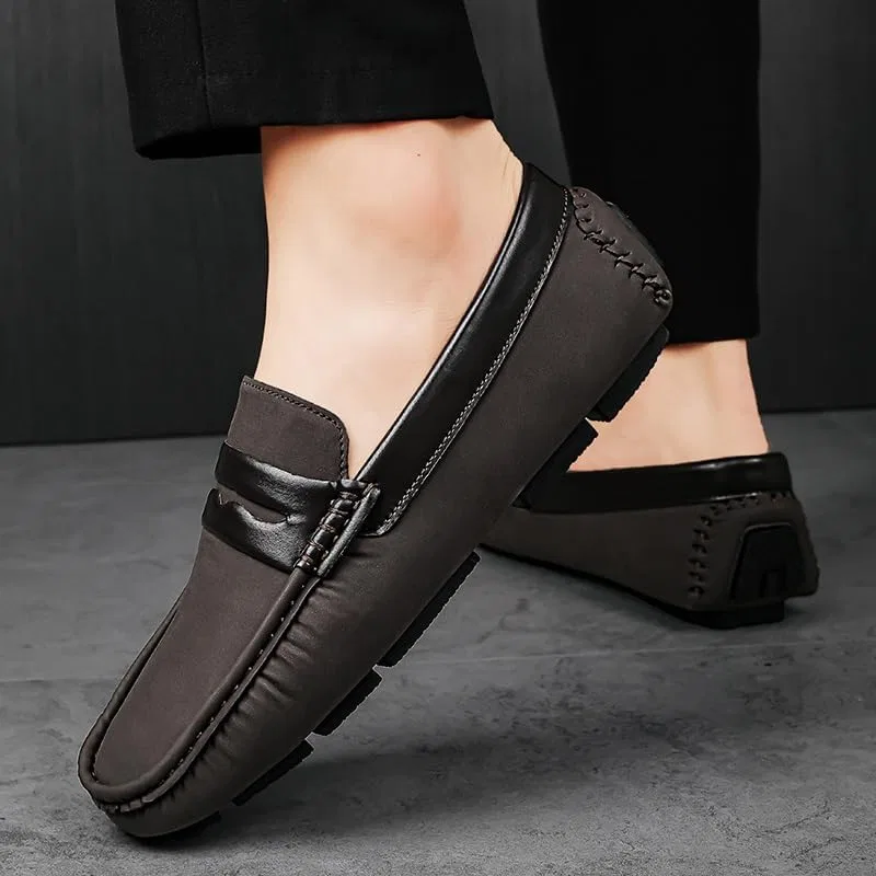 Мокасины мужские из экокожи, Loafers for Men, коричневый PUGHGAETZF — фото 4