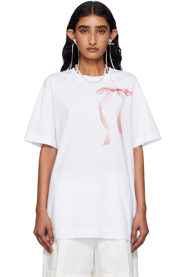 

Футболка с бантом и лентой Simone Rocha, мультиколор