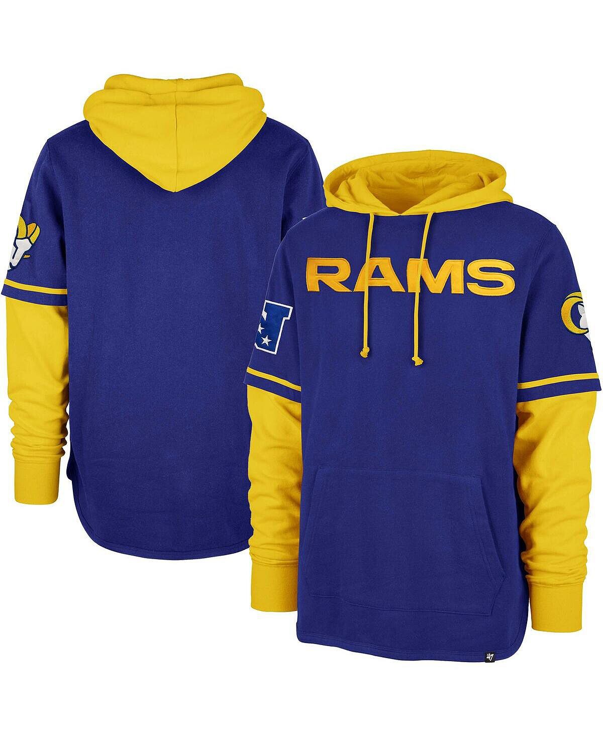 

Мужской пуловер с капюшоном Royal Los Angeles Rams Shortstop '47 Brand