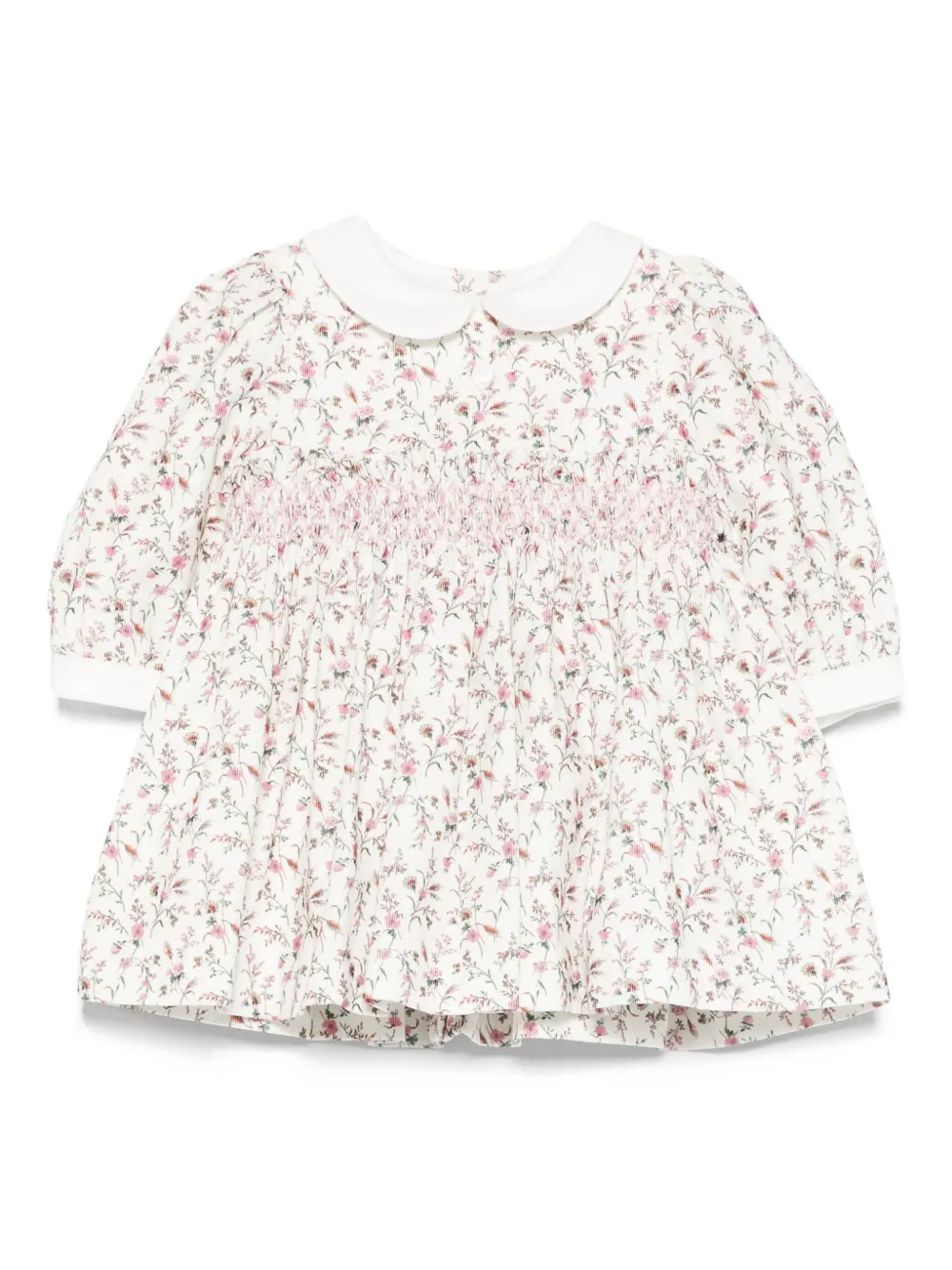 

Платье с воротником Питер Пэн и сборками Patachou, белый