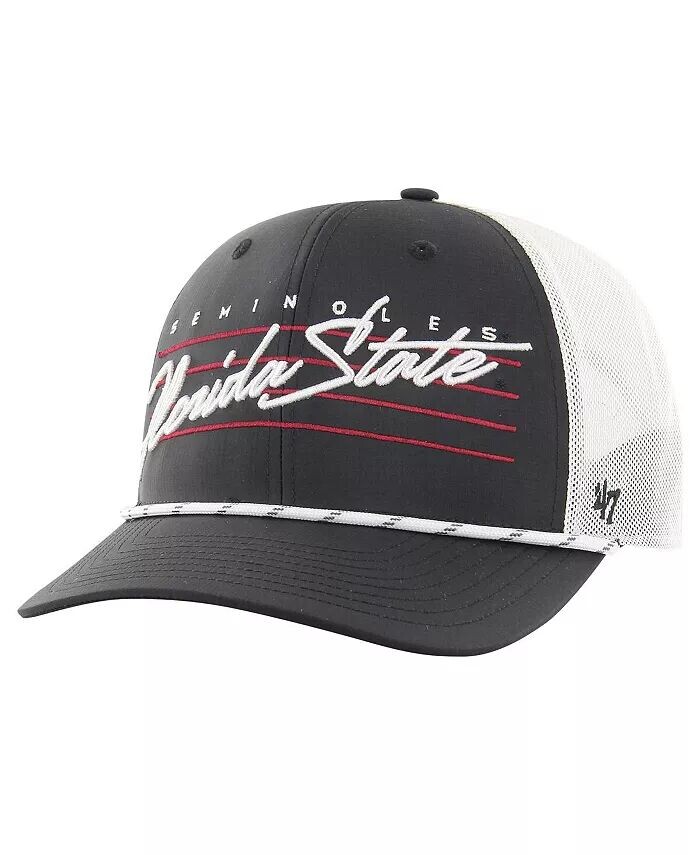 

Мужская черная регулируемая кепка Florida State Seminoles Downburst Trucker '47 Brand, черный