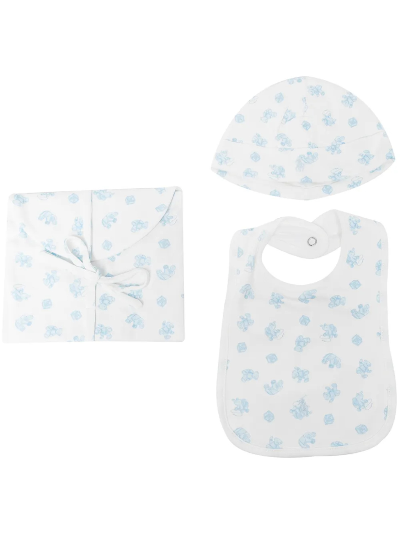 

POLO RALPH LAUREN KIDS комплект из шапки и нагрудника, белый