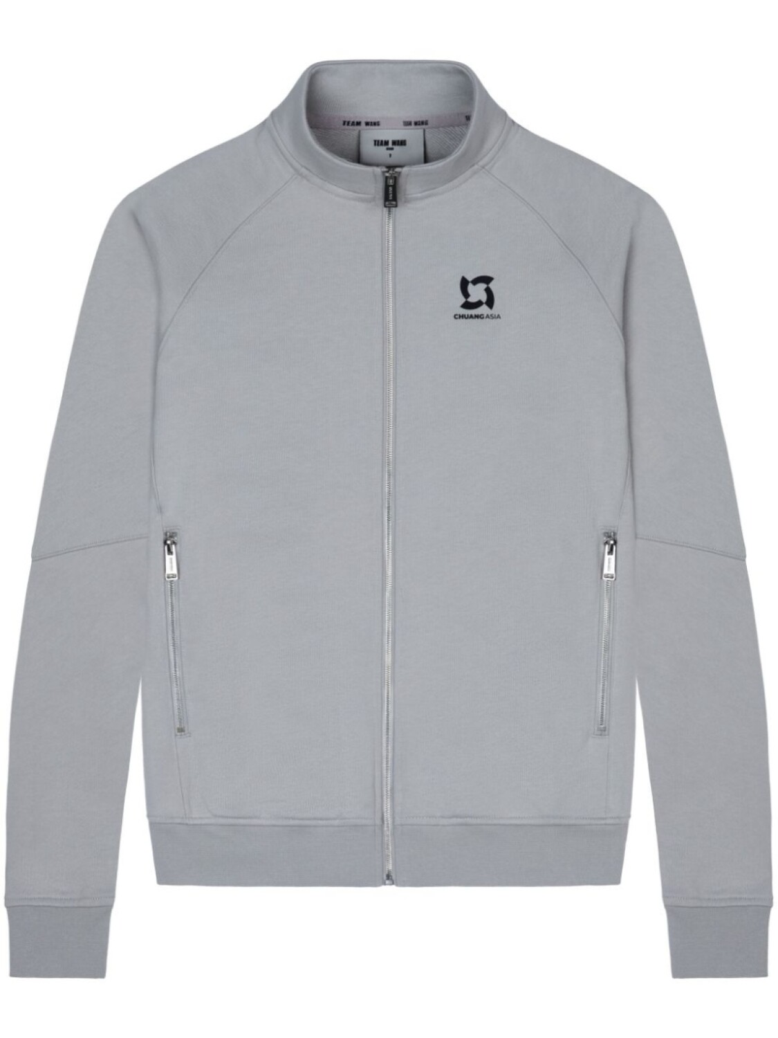 

TEAM WANG design спортивная куртка на молнии с логотипом, серый
