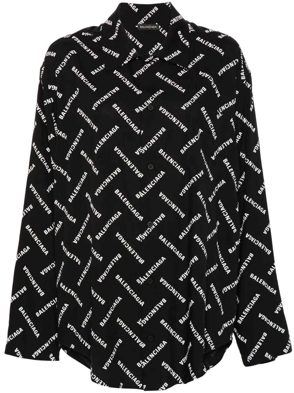 

Рубашка с логотипом BALENCIAGA, черный