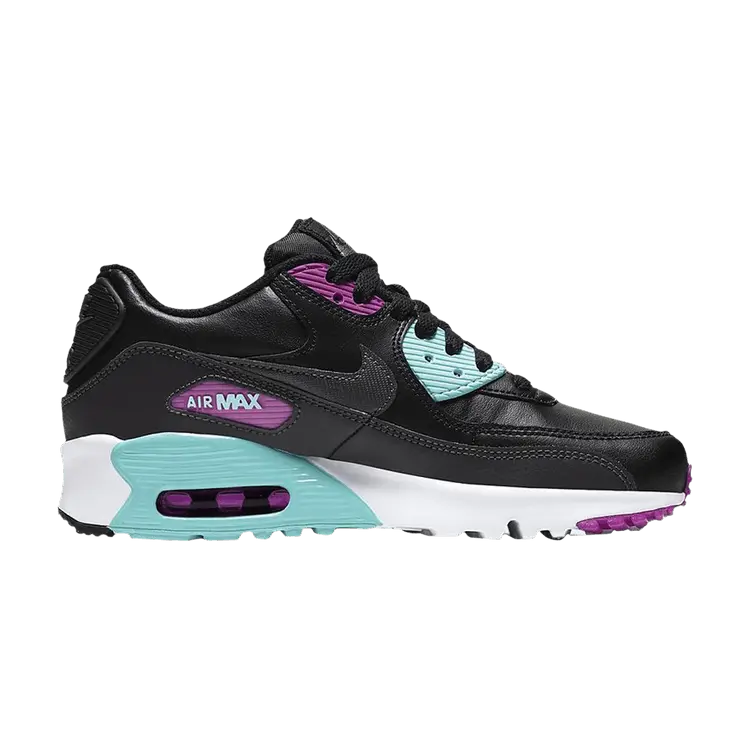 

Кроссовки Nike Air Max 90 Leather GS 'South Beach', черный