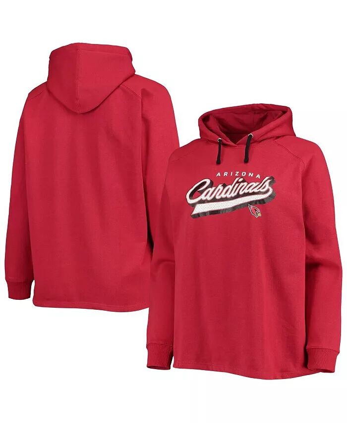

Женская толстовка с капюшоном Cardinal Arizona Cardinals Plus Size First Contact Raglan Fanatics