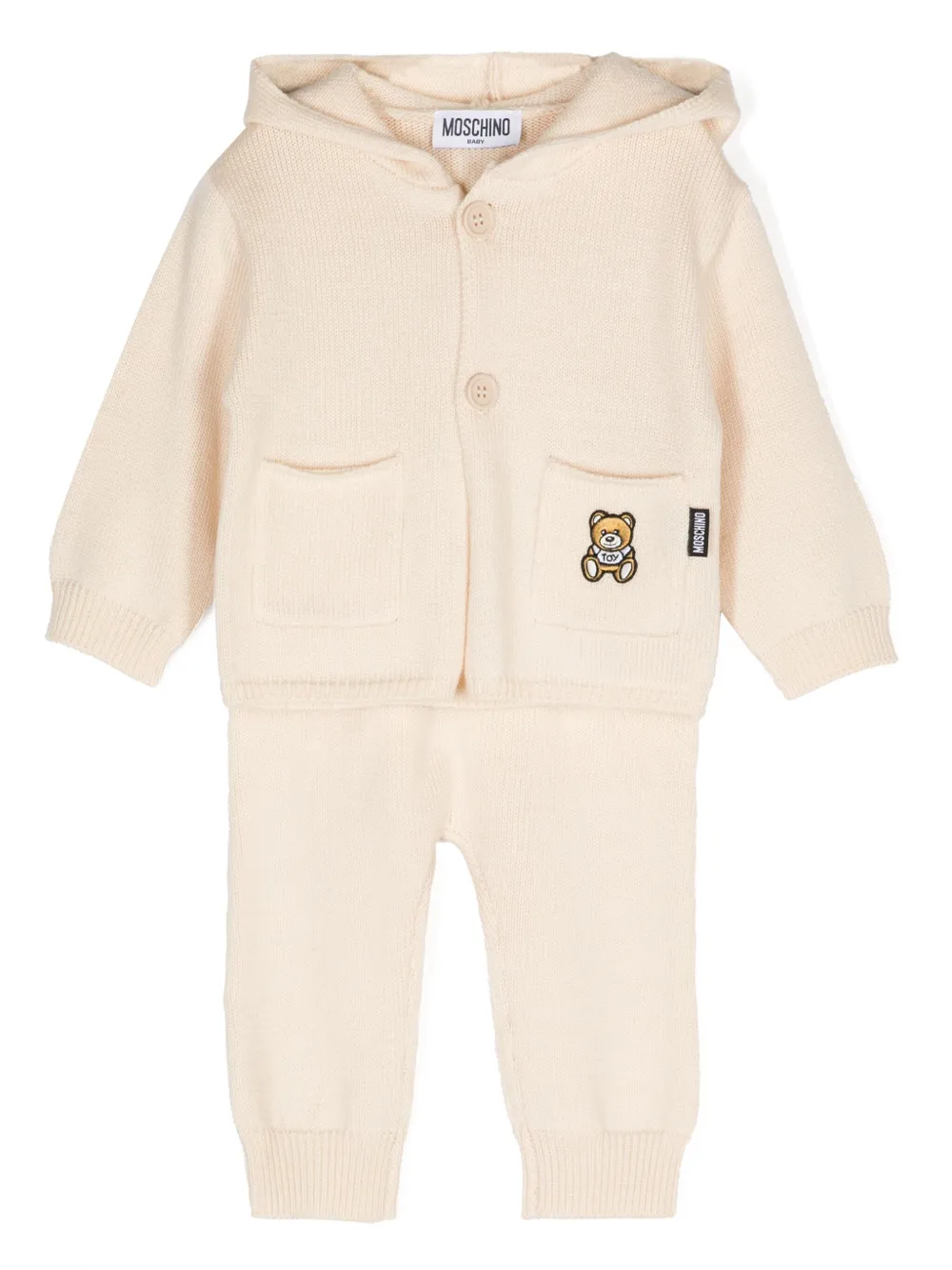 

Трикотажный комплект с брюками Moschino Kids, нейтральный
