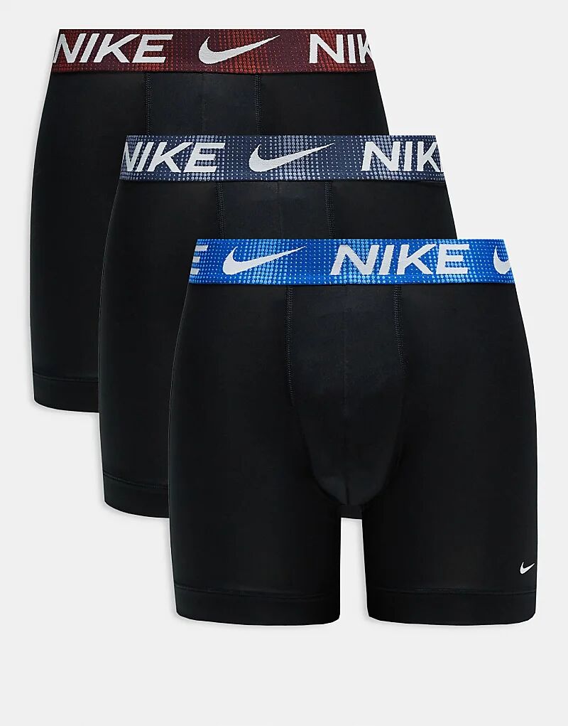 

Комплект из 3 пар трусов-боксеров Nike Dri-Fit Essential Microfibre черного цвета с контрастным поясом