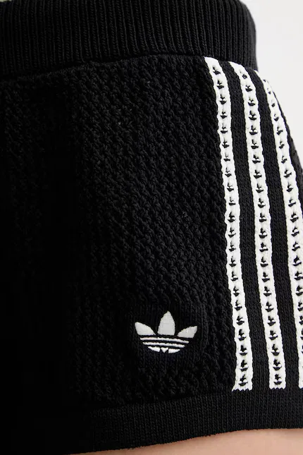 Шорты ажурные Crochet Adidas Originals, черный — фото 4
