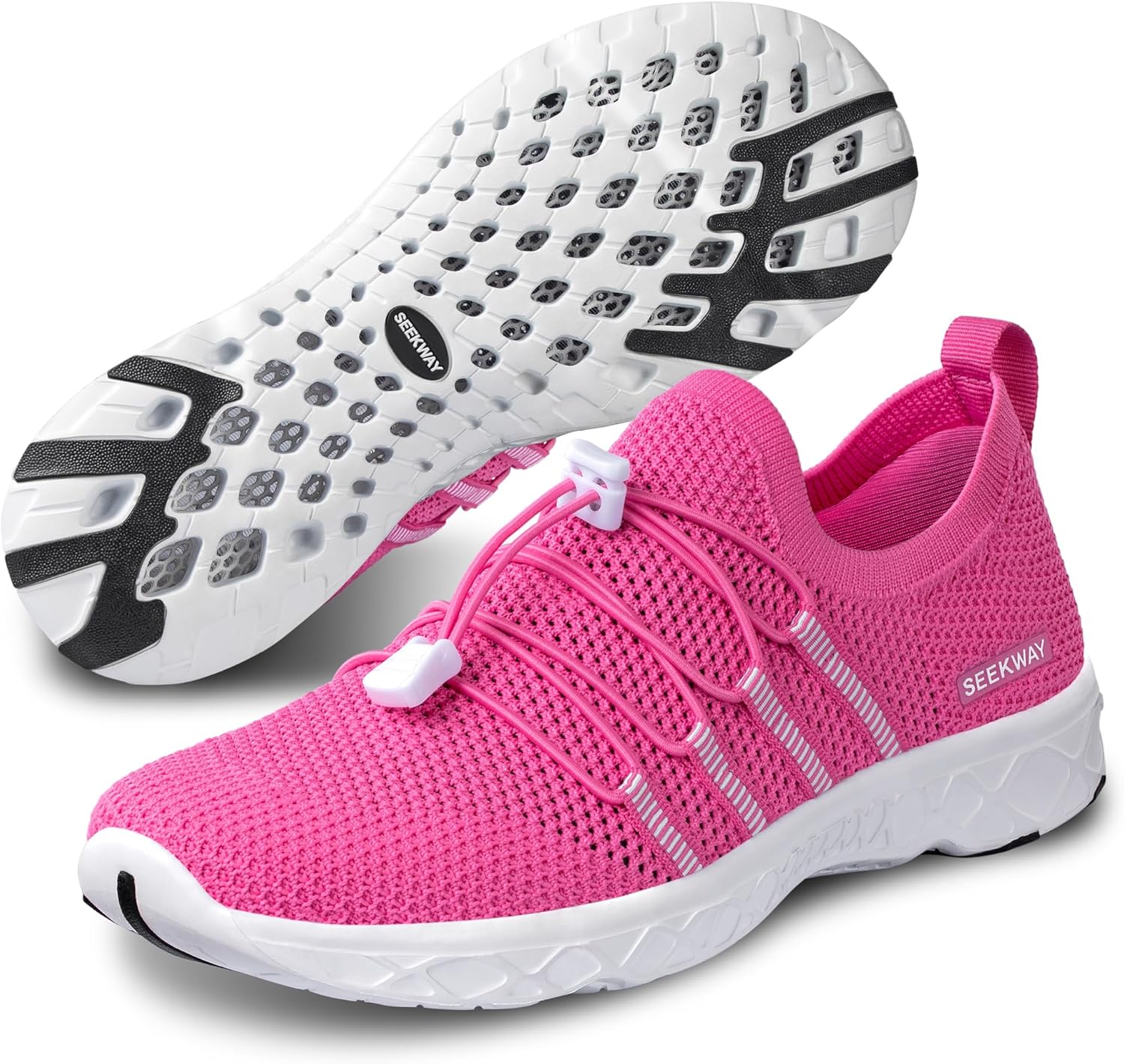 

Мужские и женские водные кроссовки, быстросохнущие акваобувь, босоножки для пляжа, серфинга, походов, бассейна и водных видов спорта Seekway, розовый