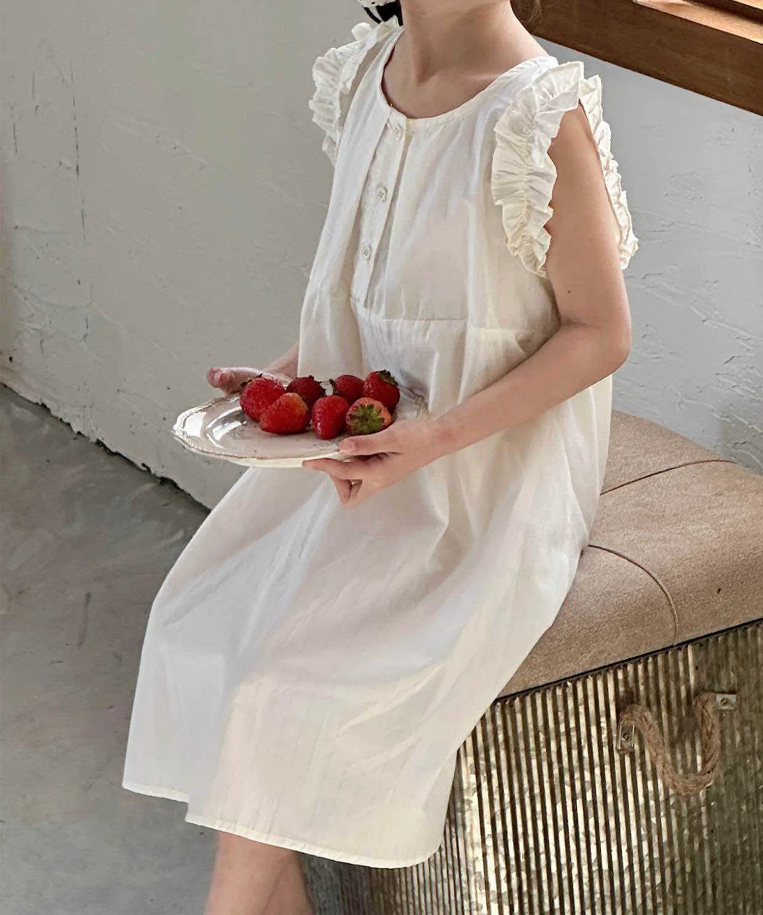 Платье без рукавов Aimoha Kids, off white