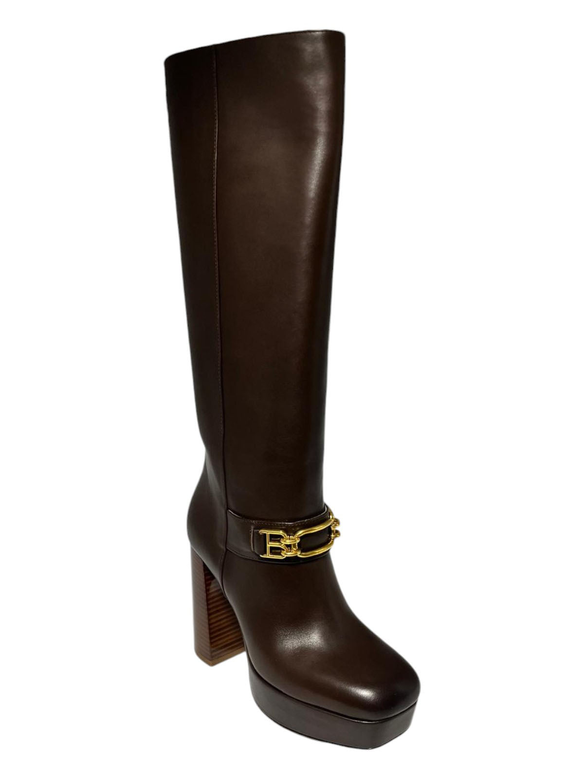 Женские кожаные сапоги Bally Deanne 6239451 Ebano до колена, коричневый