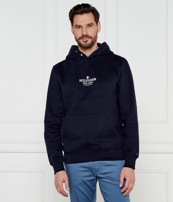 

Толстовка мужская Tommy Hilfiger с логотипом бренда, синий