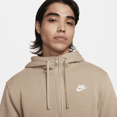 Худи Nike Sportswear Club Fleece, цвет Khaki/Khaki/White — фото 4
