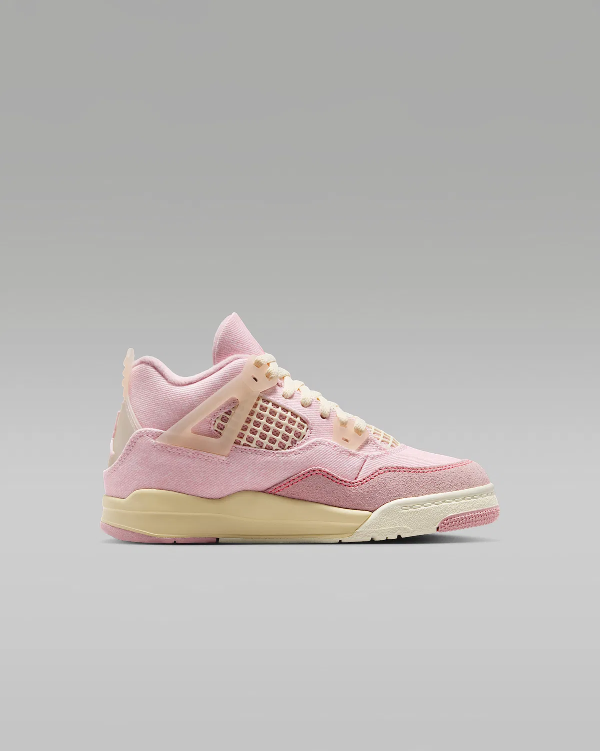 Детские кроссовки Jordan 4 Retro "Pearl Pink and Iced Carmine", Pearl Pink/Coconut Milk/Muslin/Iced Carmine — фото 3