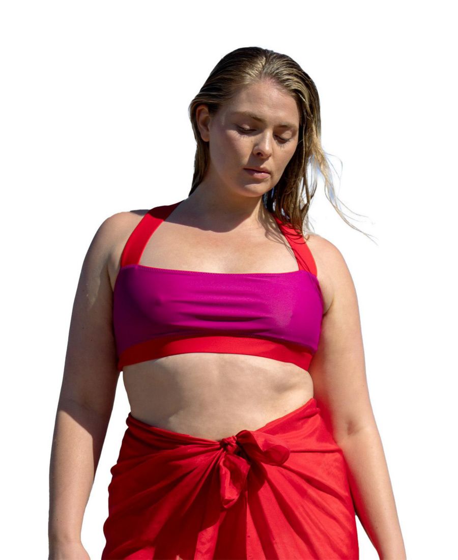 

Женская двусторонняя спортивная футболка Ansea, Red/ berry