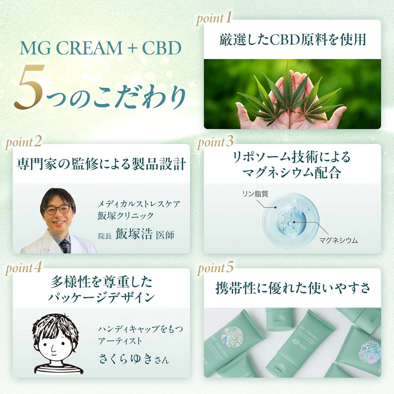 Крем-бальзам для тела с CBD и магнием 60 г Organic Science — фото 3