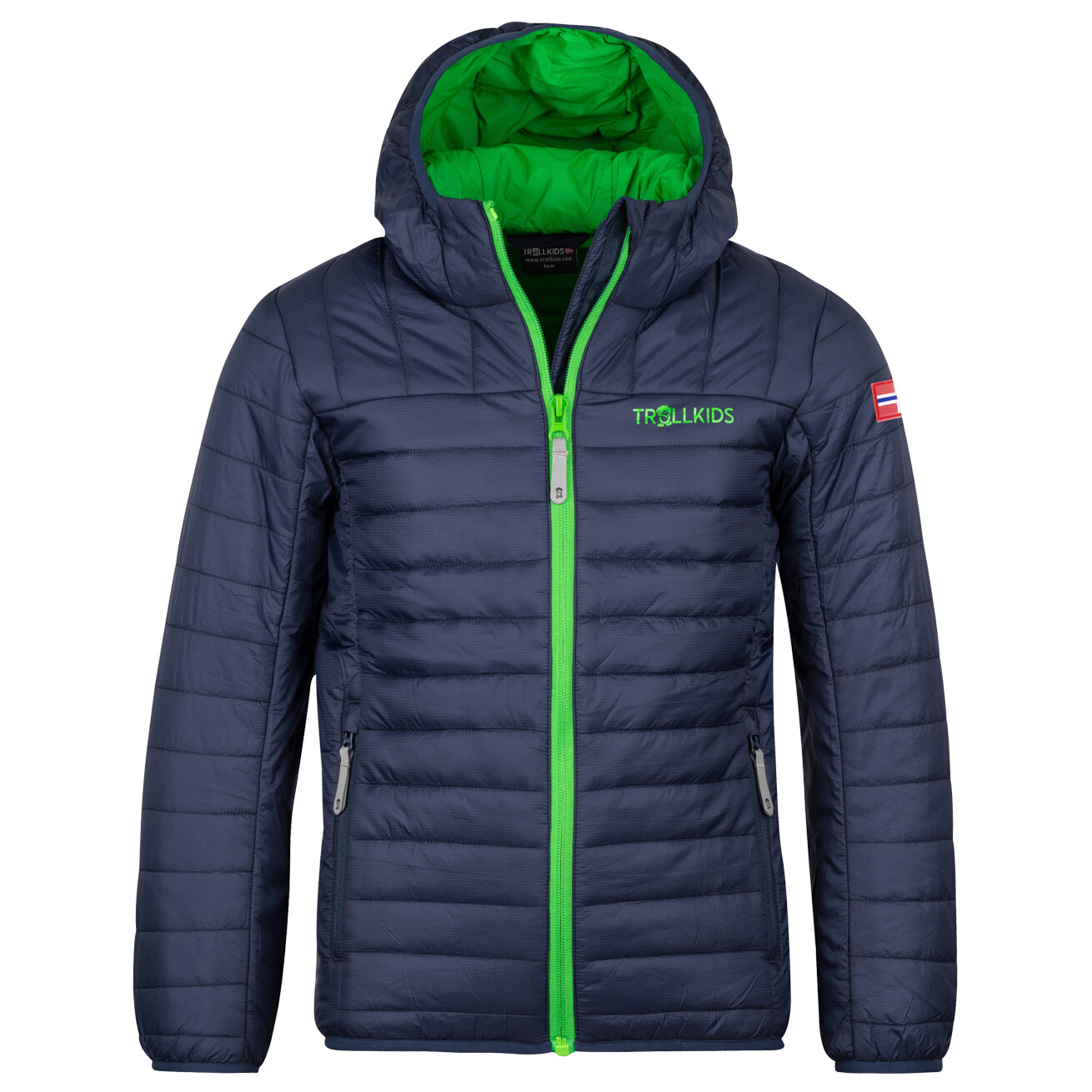 

Куртка из синтетического волокна Trollkids Kid's Eikefjord, цвет Navy/Bright Green, Серый, Куртка из синтетического волокна Trollkids Kid's Eikefjord, цвет Navy/Bright Green