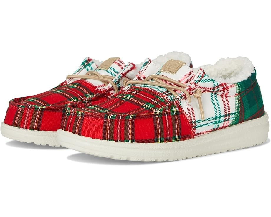 

Детские мокасины с открытым носком Hey Dude Wally Plaid PSGS Multi Christmas ACAD161