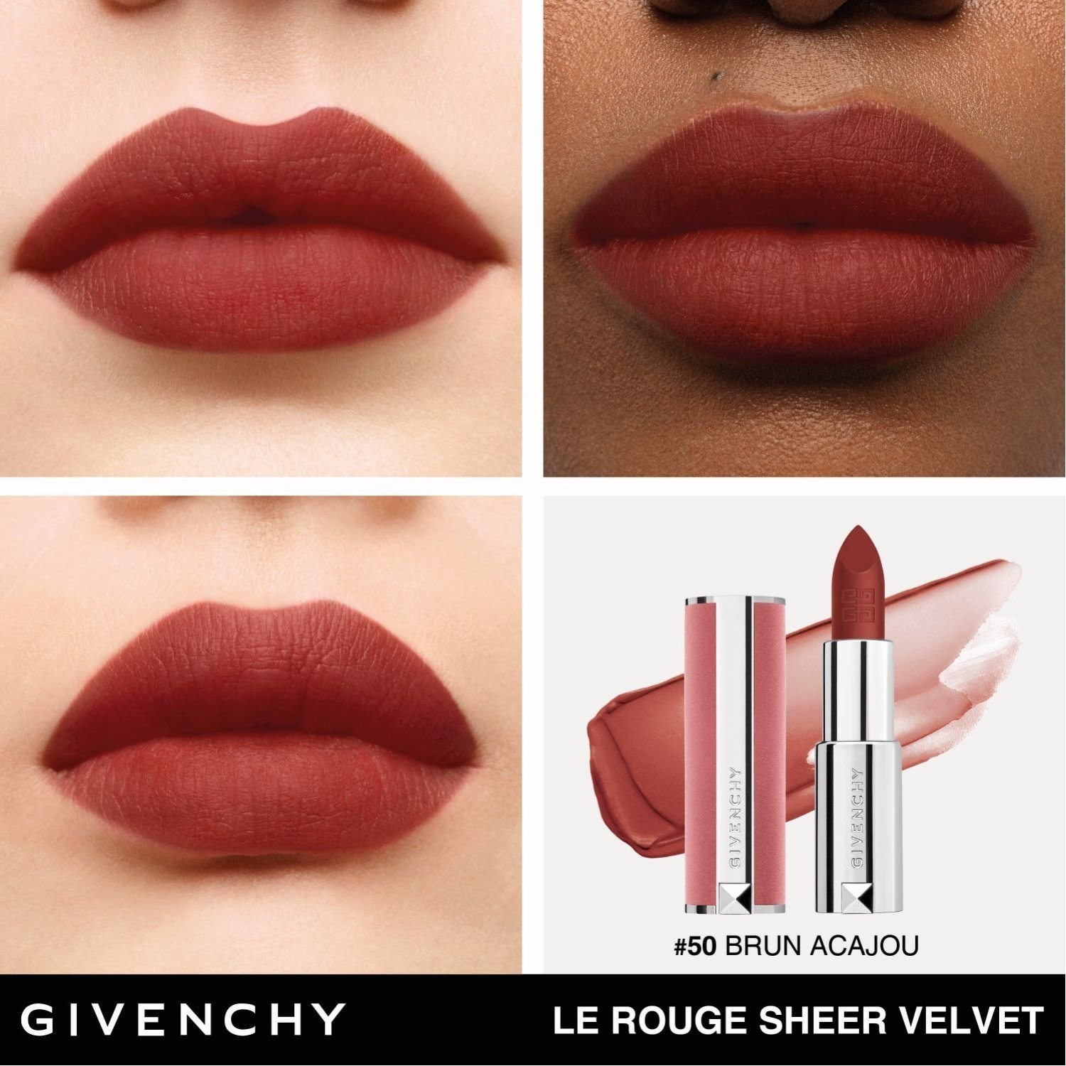Помада Givenchy Sheer Velvet Givenchy Beauty, 50 Blanc Acajou — фото 2
