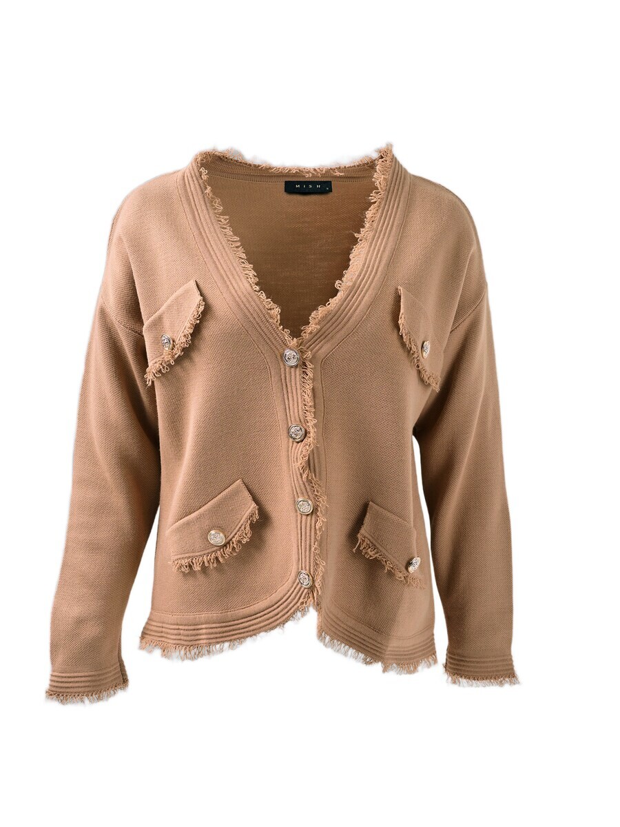 

Вязаный кардиган MISH Knit Cardigan Tamsin, коричневый