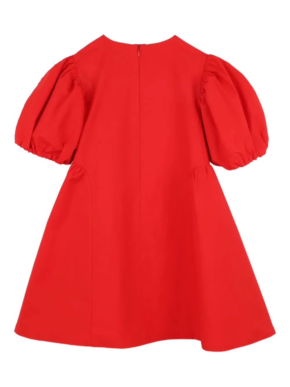 Платье с объемными рукавами и аппликацией Kenzo Kids, красный — фото 2