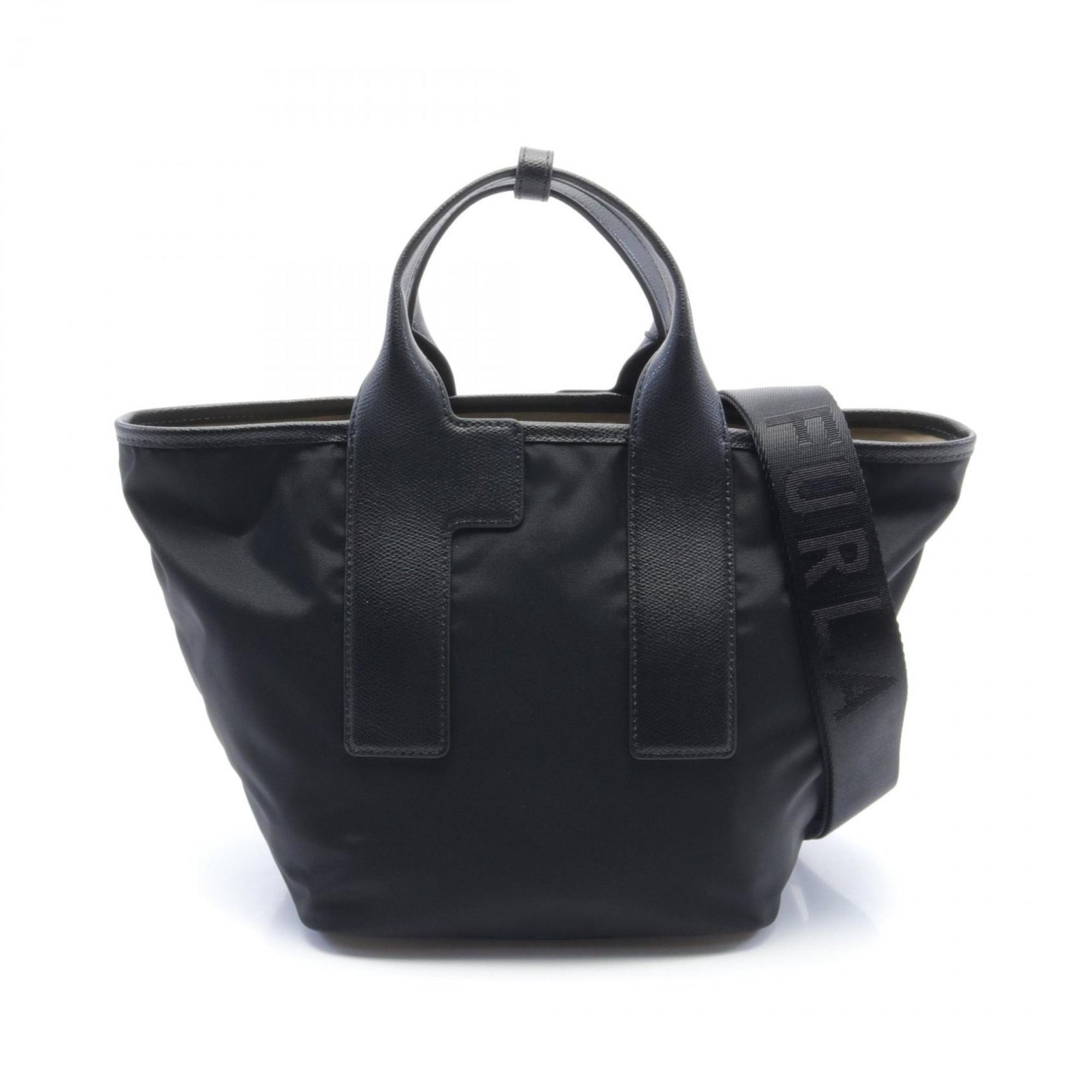 

Сумка Furla из кожи и нейлона из парусины