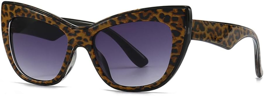 

Женские солнцезащитные очки «кошачий глаз» для женщин, защита от ультрафиолета UV400, ретро-стиль, коричневый леопардовый принт, черные очки LANGSER, Leopard With Gray