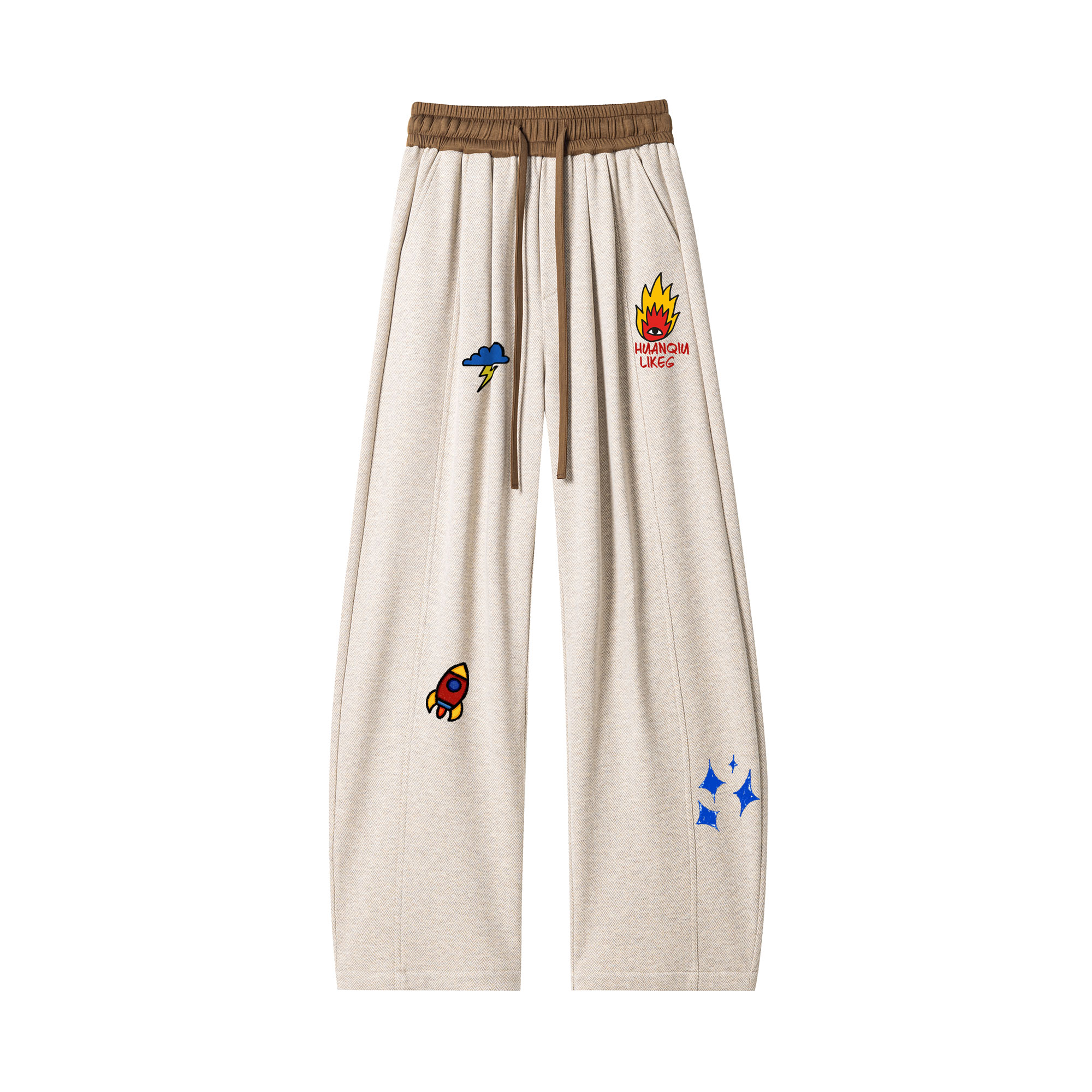 

Повседневные брюки Unisex утепленные с флисовой подкладкой HUANQIU, хаки