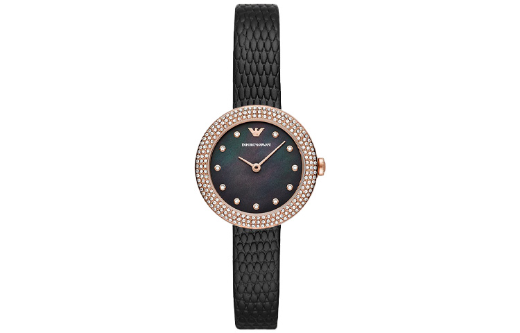 

EMPORIO ARMANI Часы Wrist Watch Quartz Movement Leather Watch Bands 30mm Black Dial Women's Watch, Black Dial