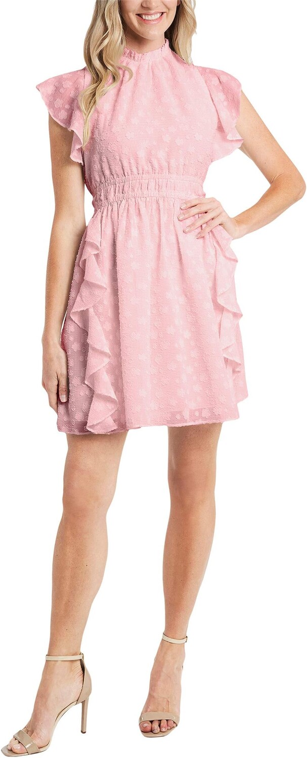 

Платье CeCe Short Sleeve Ruffled Floral Clip Chiffon Dress, цвет Mountain Rose