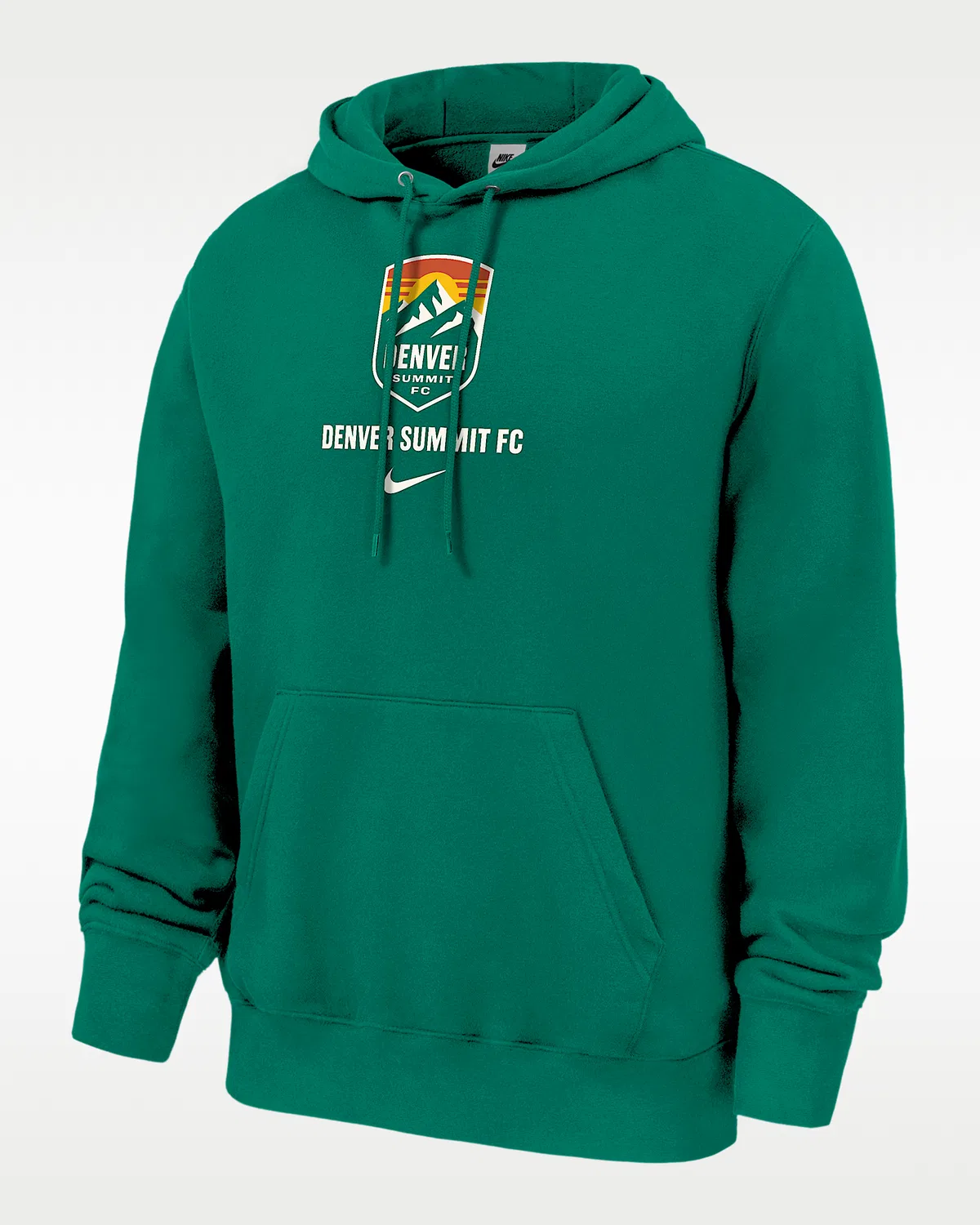 Мужская толстовка Nike NWSL Pullover Hoodie Denver Summit Club Fleece, Legion Pine/White