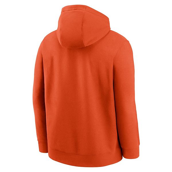 Толстовка с капюшоном Men's orange clemson tigers basketball icon club fleece pullover Nike — фото 4