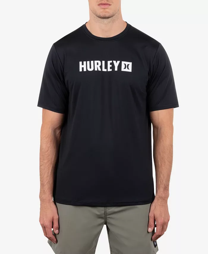 

Мужская гибридная футболка с коротким рукавом UPF Hurley, черный
