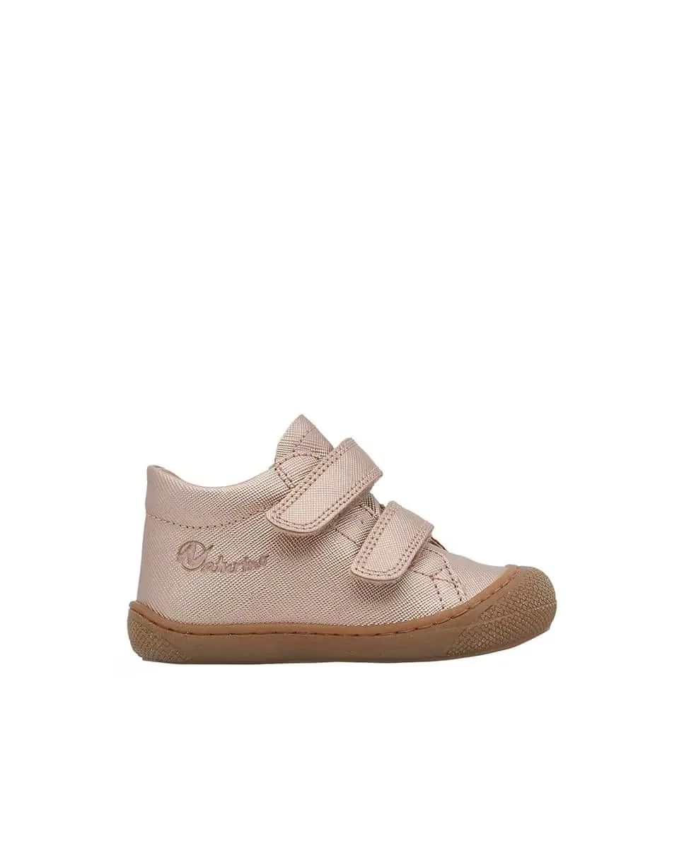 

Кроссовки Girl's First Steps из кожи с грушевидным принтом Naturino, розовый