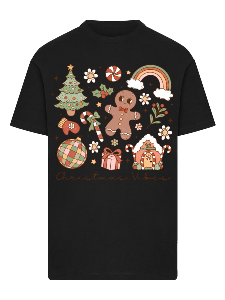 

Уютная и милая зимняя футболка Christmas Vibes черного цвета F4NT4STIC, Черный, Уютная и милая зимняя футболка Christmas Vibes черного цвета F4NT4STIC