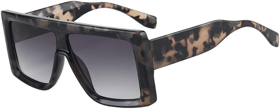 

Винтажные мужские солнцезащитные очки с плоской верхней частью, женские солнцезащитные очки UV400 с градиентной защитой для мужчин, UV400, увеличенного размера HVTVTLA, Gray Leopard