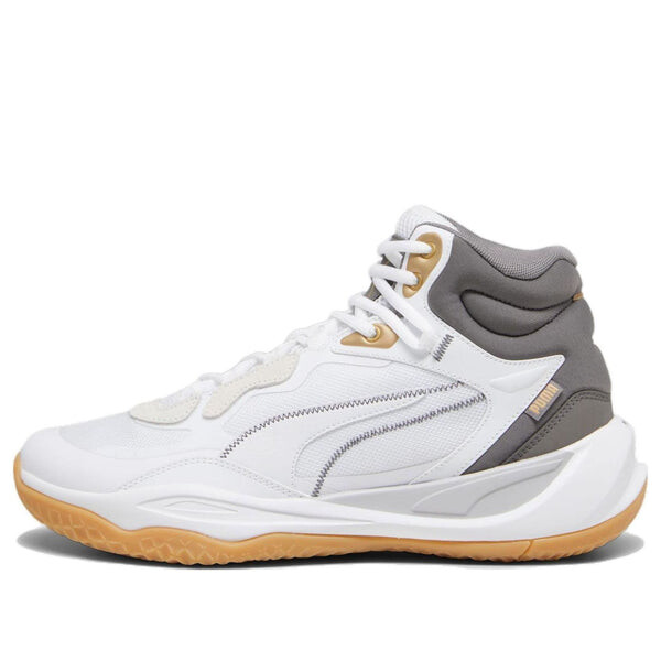 

Кроссовки playmaker pro mid trophies 'white grey gold' Puma, серый