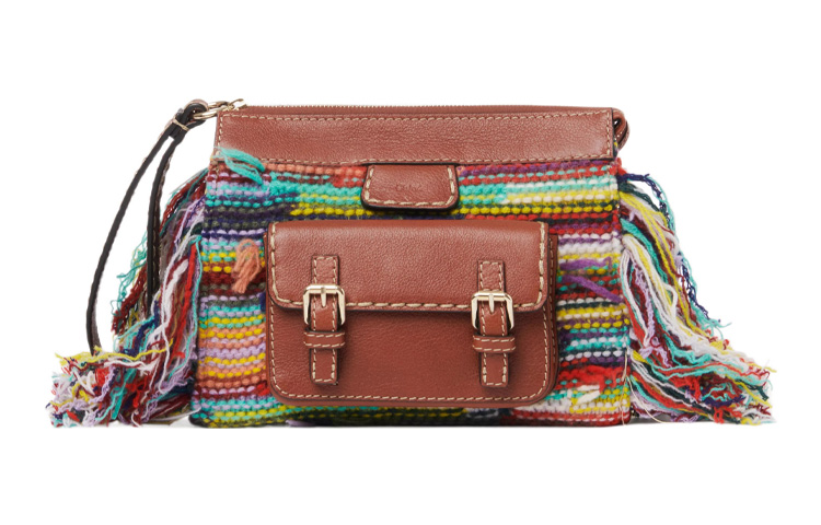 

Сумка Chloe Edith из переработанного кашемира, лоскутная, из буйволиной кожи, маленькая, женская Chloé, basic set (bag+dust bag)