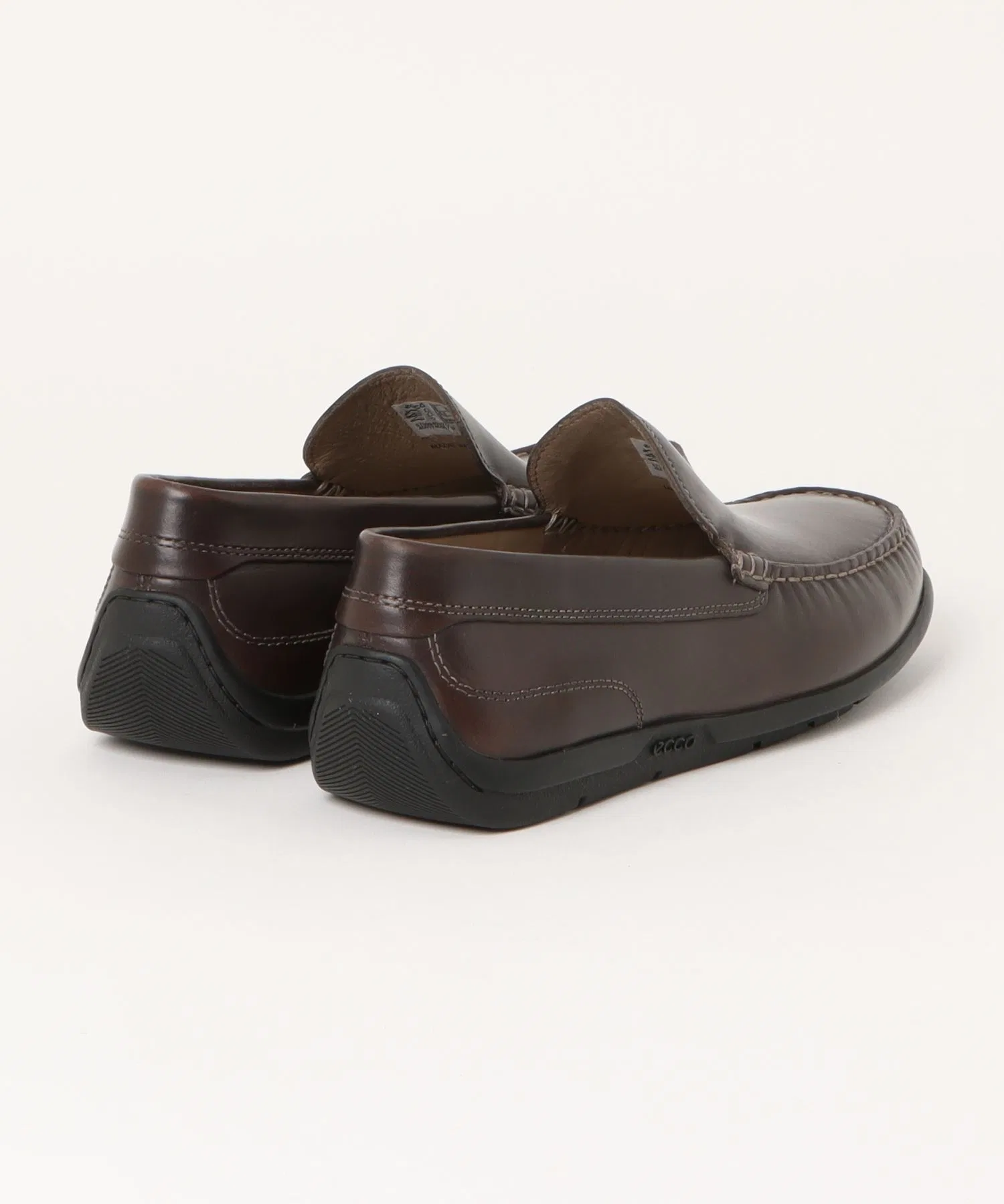 Мужские кожаные слипоны ECCO Classic Moc 2.0 тёмно-коричневые — фото 2