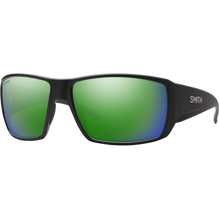 

Солнцезащитные очки Smith Guide's Choice Smith, Matte Black/ChromaPop Glass Polarized Green Mirror