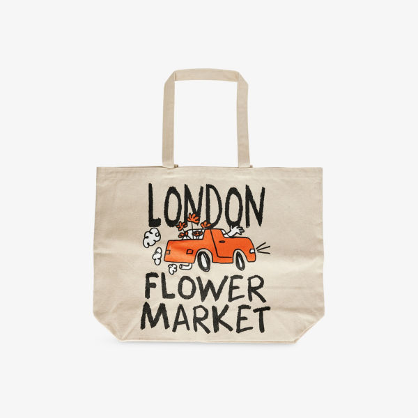 

Сумка-шоппер Market x London Flower с принтом, экрю