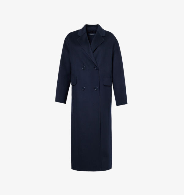 

Двубортное пальто Favola из шерсти с начесом S Max Mara, синий