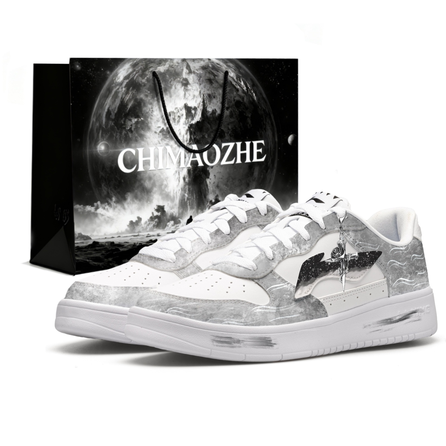 

Li-Ning Floating Boat скейт-обувь мужская низкая белый, серый, черный