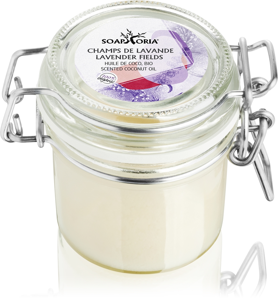 

Кокосовое масло с ароматом лавандовых полей. Органическое кокосовое масло с ароматом лаванды. Soaphoria, 125 мл