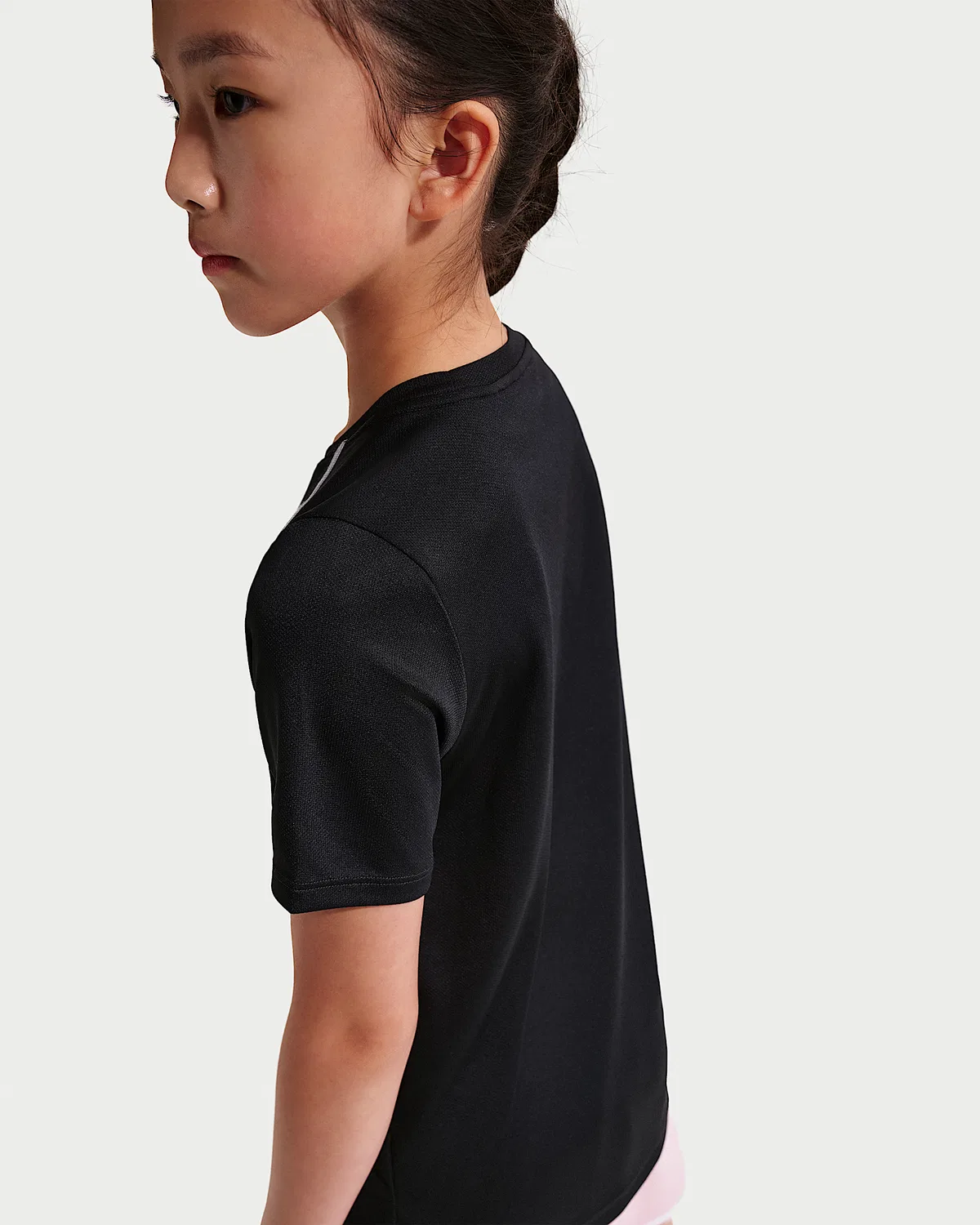 Детская футболка Nike Miler Dri-FIT с коротким рукавом, Black/Heather — фото 4