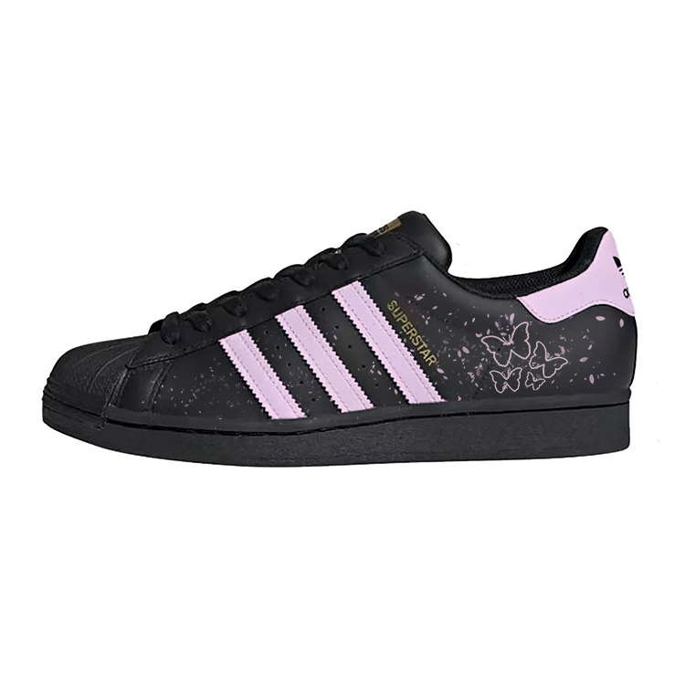 

Adidas Originals Антискользящие и износостойкие водонепроницаемые низкие кеды для скейтбординга Unisex Superstar черно-розовые, цвет Black Pink